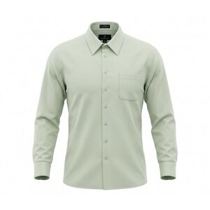 Valerio Garati Mens XL Sage Green Sateen Long Sleeve Button Down Dress Shirt